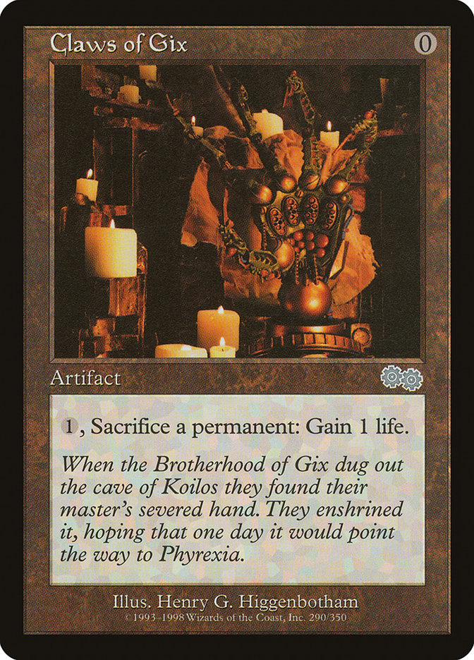 MTG Card Title: Claws of Gix USG/290