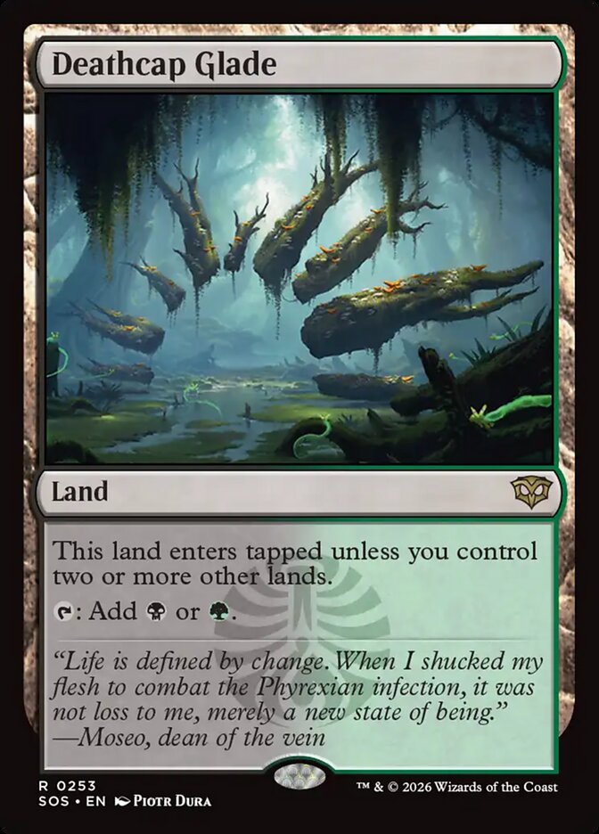 MTG Card Title: Deathcap Glade SOS/253