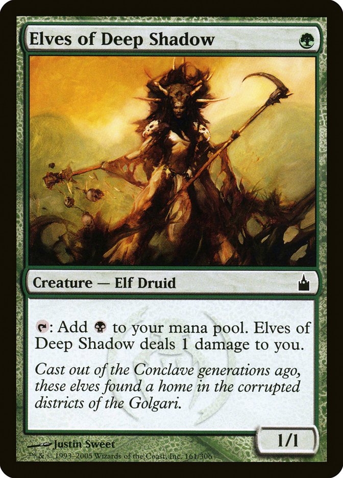 MTG Card Title: Elves of Deep Shadow RAV/161
