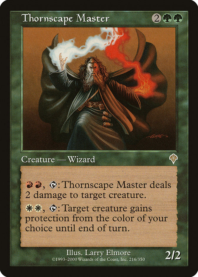 MTG Card Title: Thornscape Master INV/216