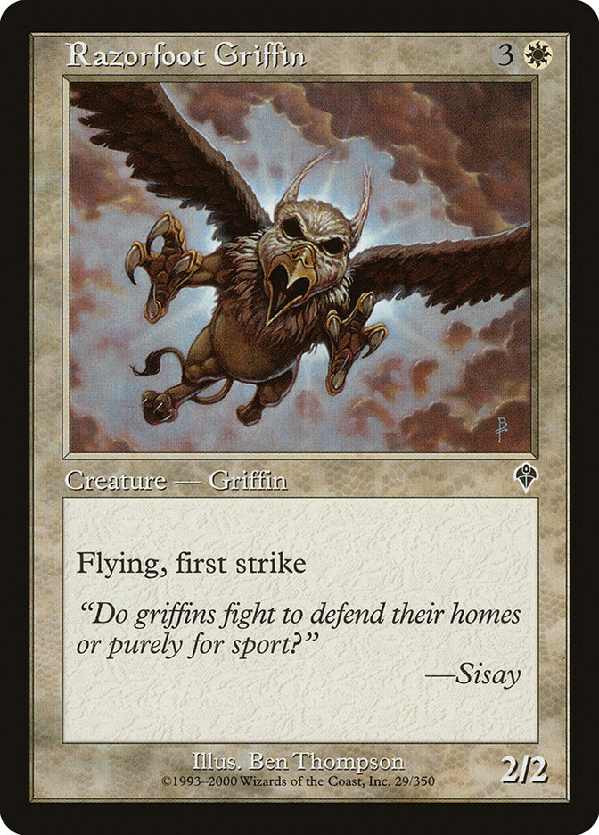 MTG Card Title: Razorfoot Griffin INV/29