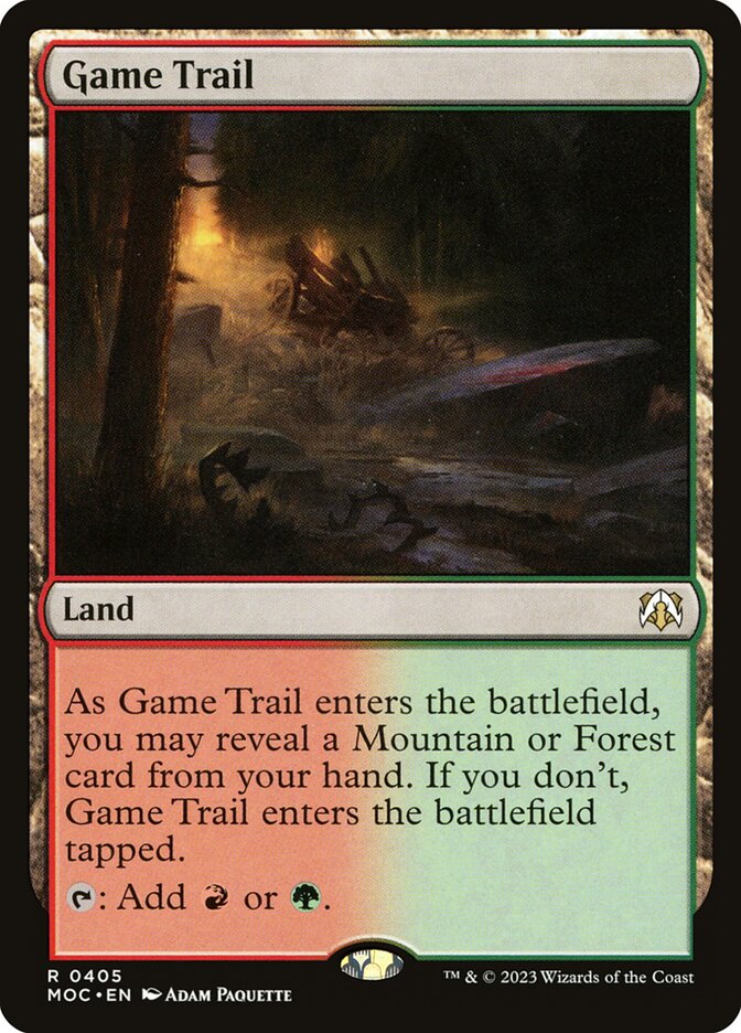 MTG Card Title: Game Trail MOC/405