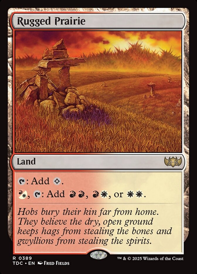 MTG Card Title: Rugged Prairie TDC/389