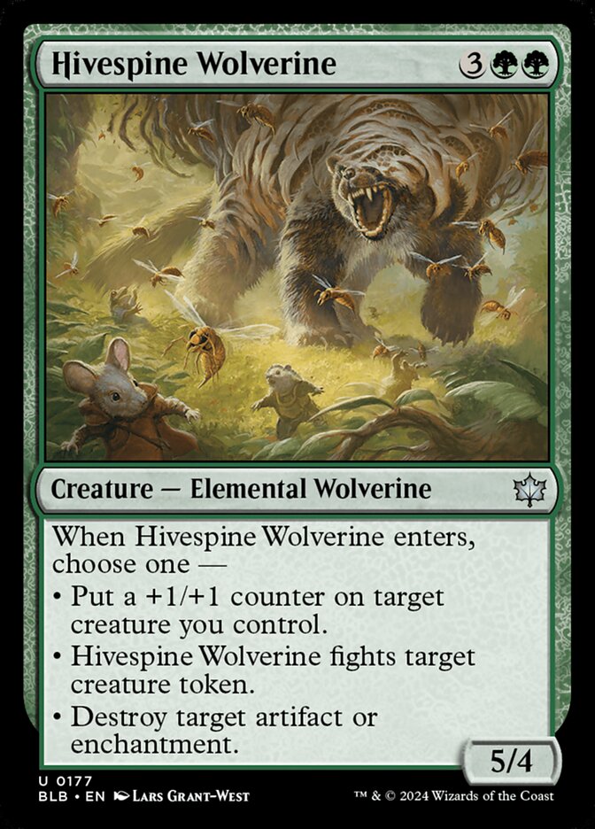 MTG Card Title: Hivespine Wolverine BLB/177