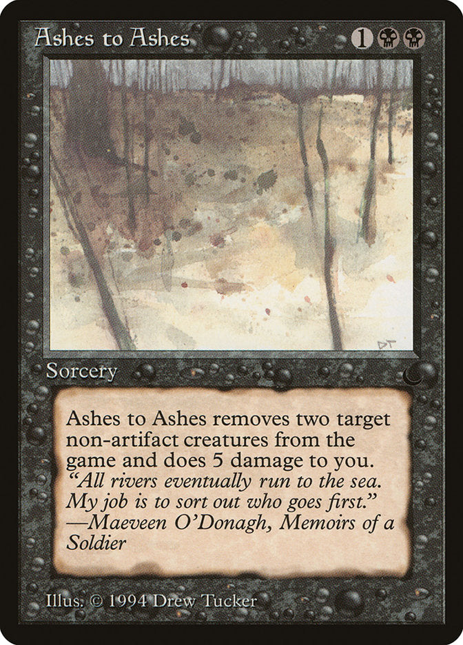 MTG Card Title: Ashes to Ashes DRK/39