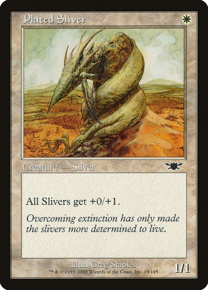 MTG Card Title: Plated Sliver LGN/19