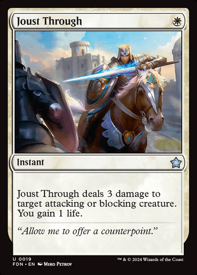 MTG Card Title: Joust Through FDN/19