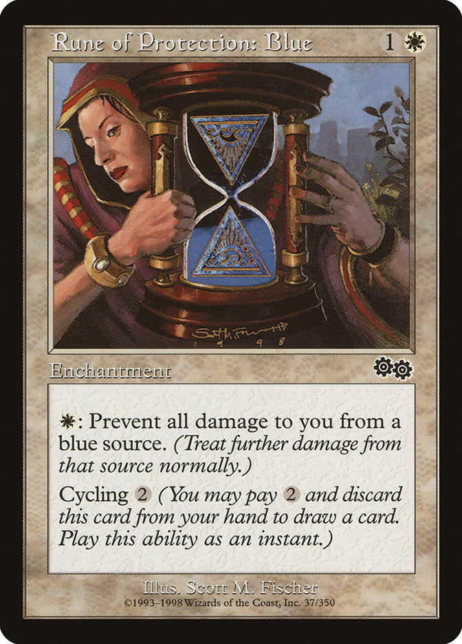 MTG Card Title: Rune of Protection: Blue USG/37