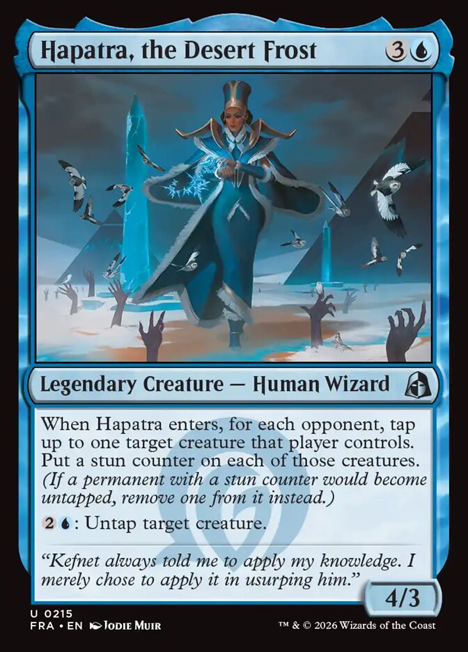 MTG Card Title: Hapatra, the Desert Frost FRA/215
