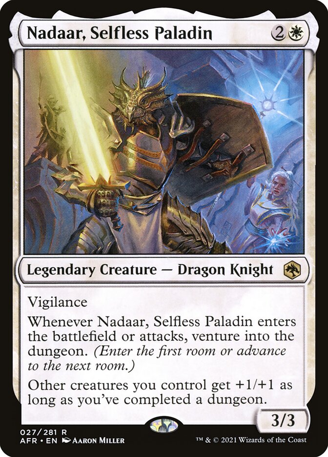 MTG Card Title: Nadaar, Selfless Paladin AFR/27