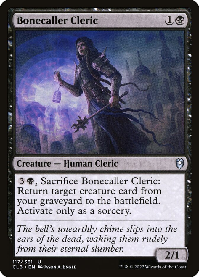 MTG Card Title: Bonecaller Cleric CLB/117