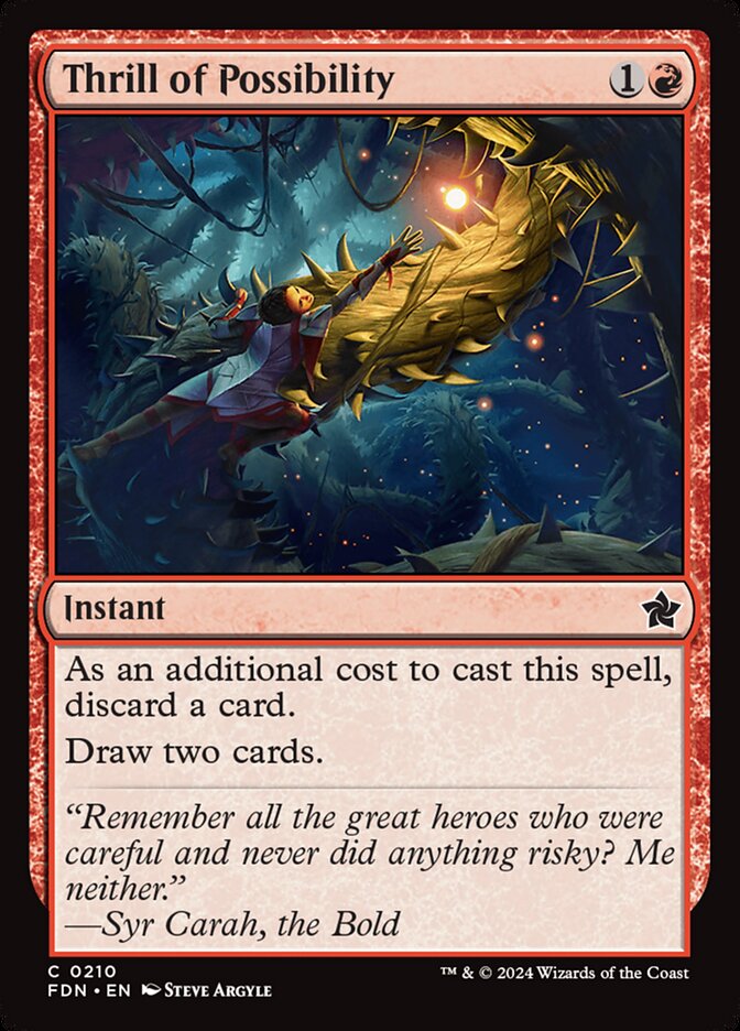 MTG Card Title: Thrill of Possibility FDN/210