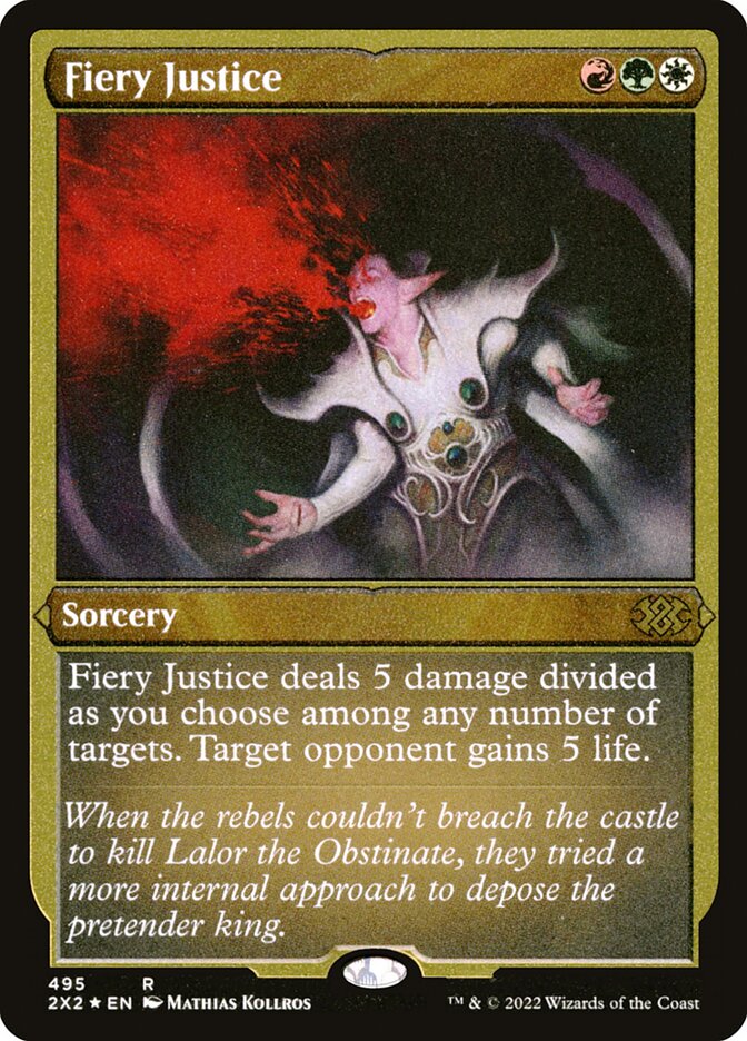 MTG Card Title: Fiery Justice 2X2/495