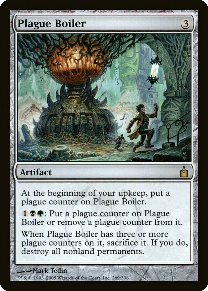 MTG Card Title: Plague Boiler RAV/269