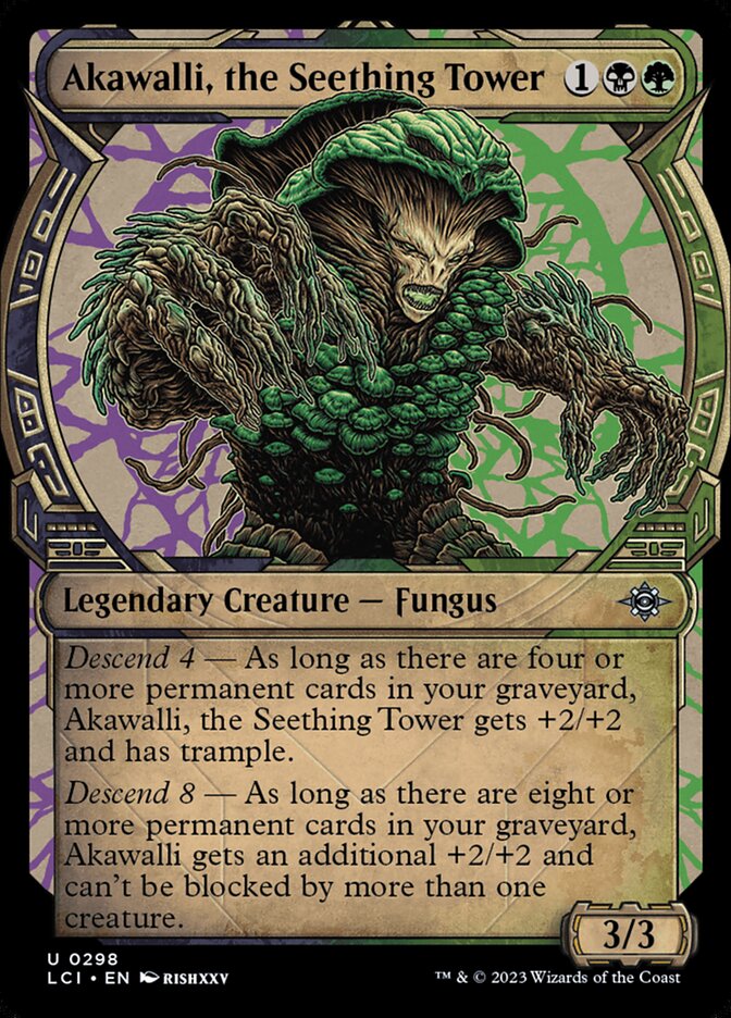 MTG Card Title: Akawalli, the Seething Tower LCI/298