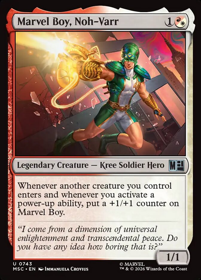 MTG Card Title: Marvel Boy, Noh-Varr MSC/743