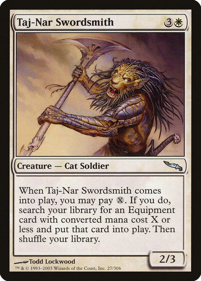 MTG Card Title: Taj-Nar Swordsmith MRD/27