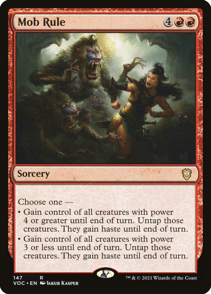 MTG Card Title: Mob Rule VOC/147