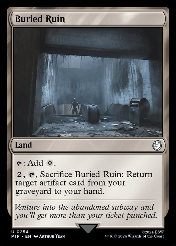 MTG Card Title: Buried Ruin PIP/254