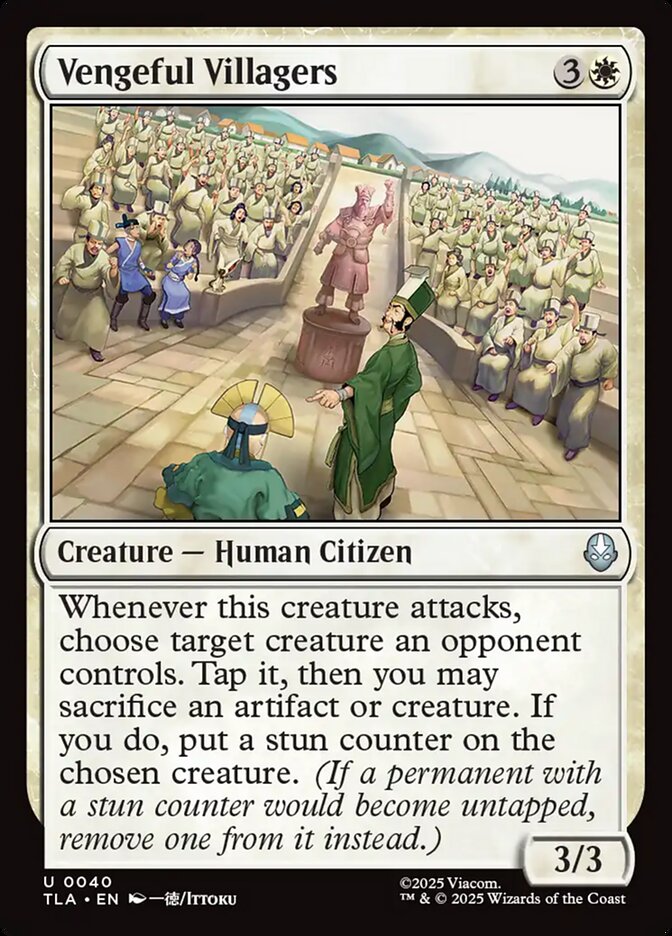 MTG Card Title: Vengeful Villagers TLA/40