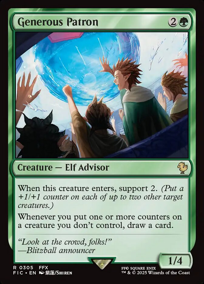MTG Card Title: Generous Patron FIC/305