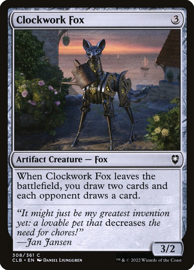 MTG Card Title: Clockwork Fox CLB/308