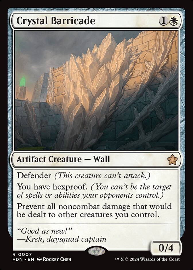 MTG Card Title: Crystal Barricade FDN/7