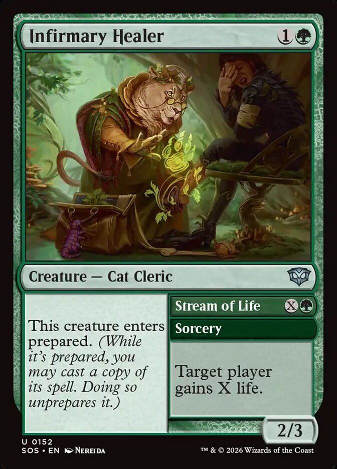 MTG Card Title: Infirmary Healer // Stream of Life SOS/152