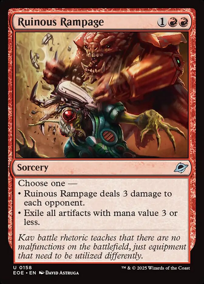 MTG Card Title: Ruinous Rampage EOE/158