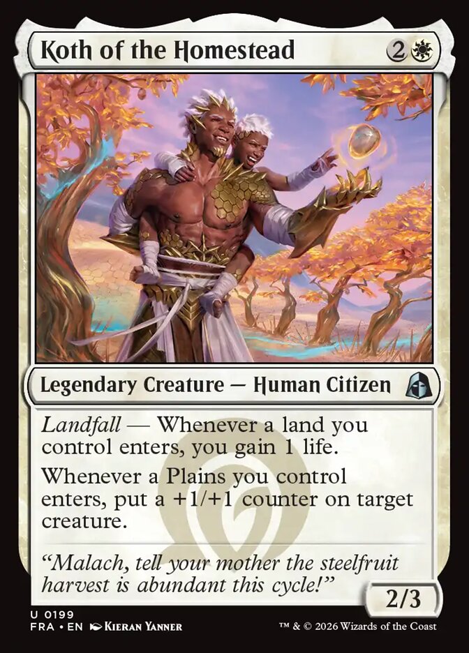 MTG Card Title: Koth of the Homestead FRA/199