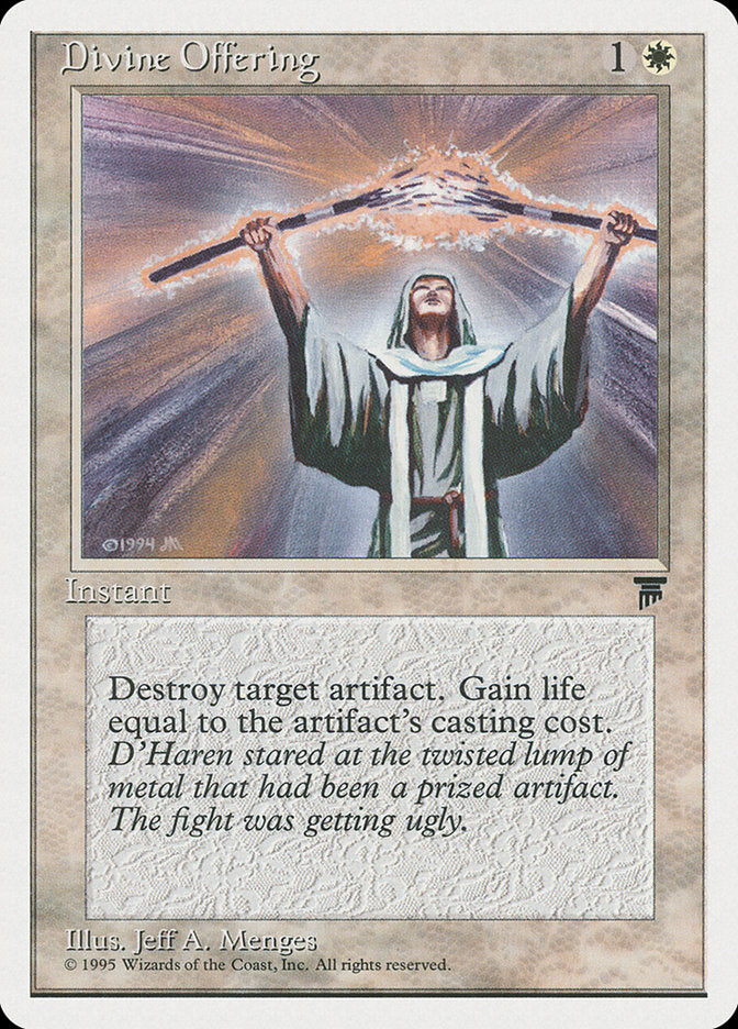 MTG Card Title: Divine Offering CHR/6