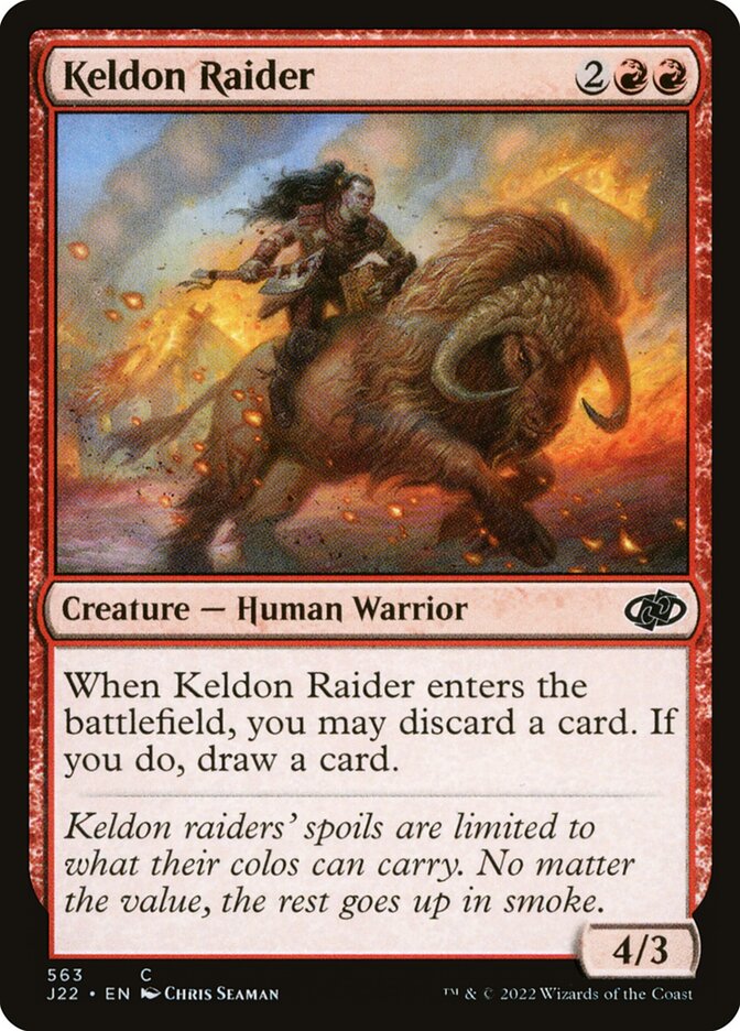 MTG Card Title: Keldon Raider J22/563