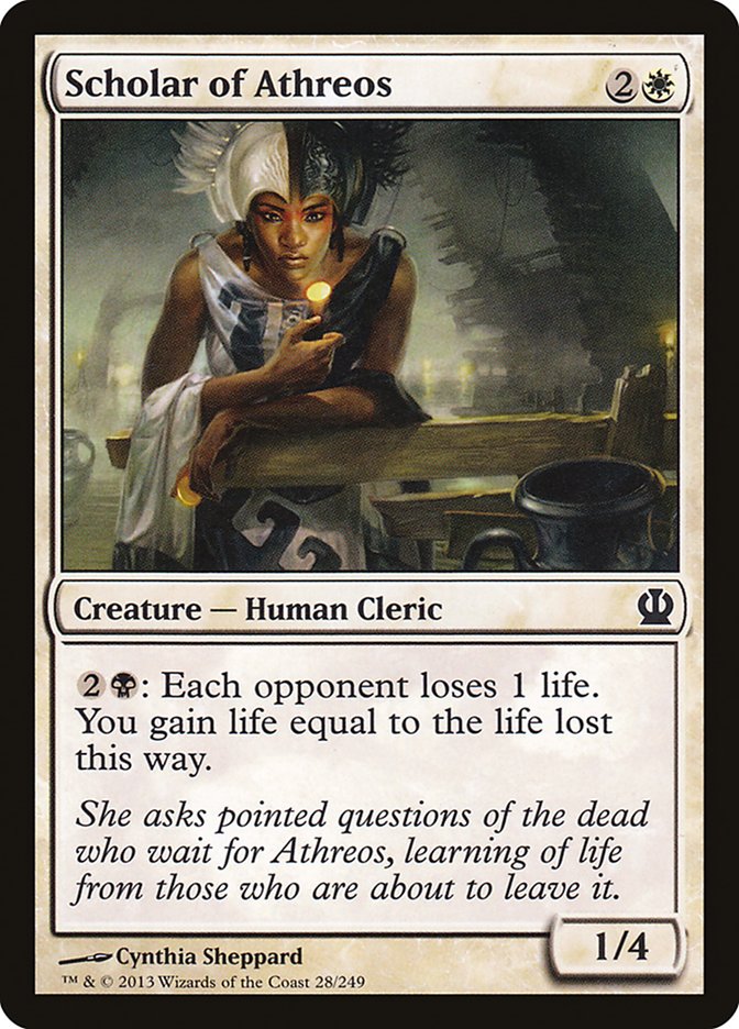 MTG Card Title: Scholar of Athreos THS/28