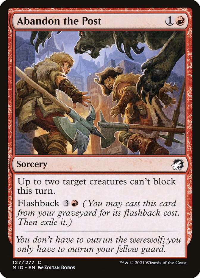 MTG Card Title: Abandon the Post MID/127