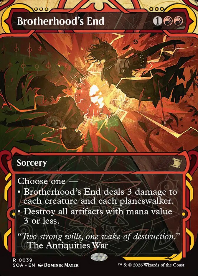 MTG Card Title: Brotherhood's End SOA/39