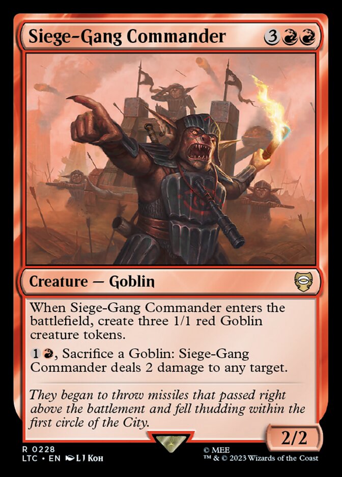 MTG Card Title: Siege-Gang Commander LTC/228
