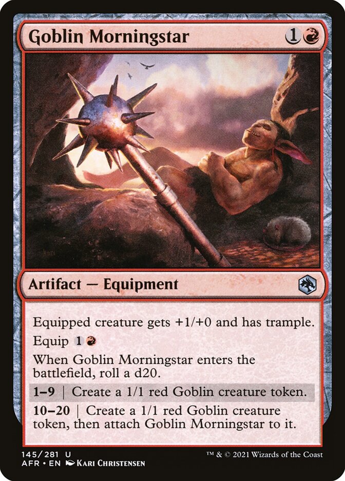 MTG Card Title: Goblin Morningstar AFR/145