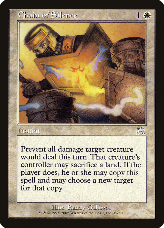 MTG Card Title: Chain of Silence ONS/12