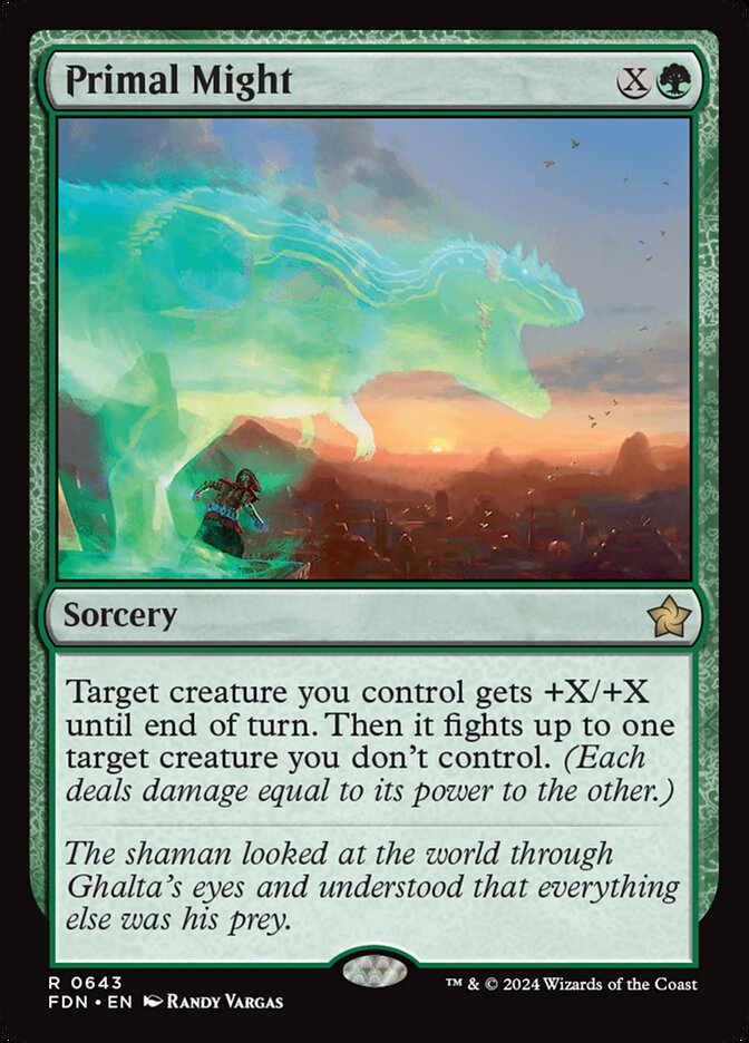 MTG Card Title: Primal Might FDN/643