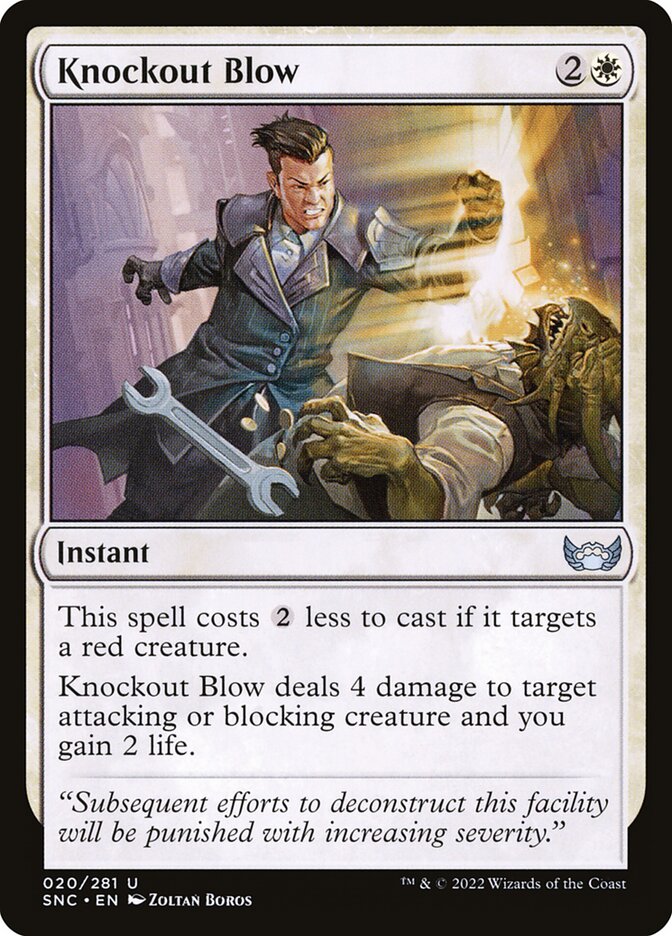 MTG Card Title: Knockout Blow SNC/20