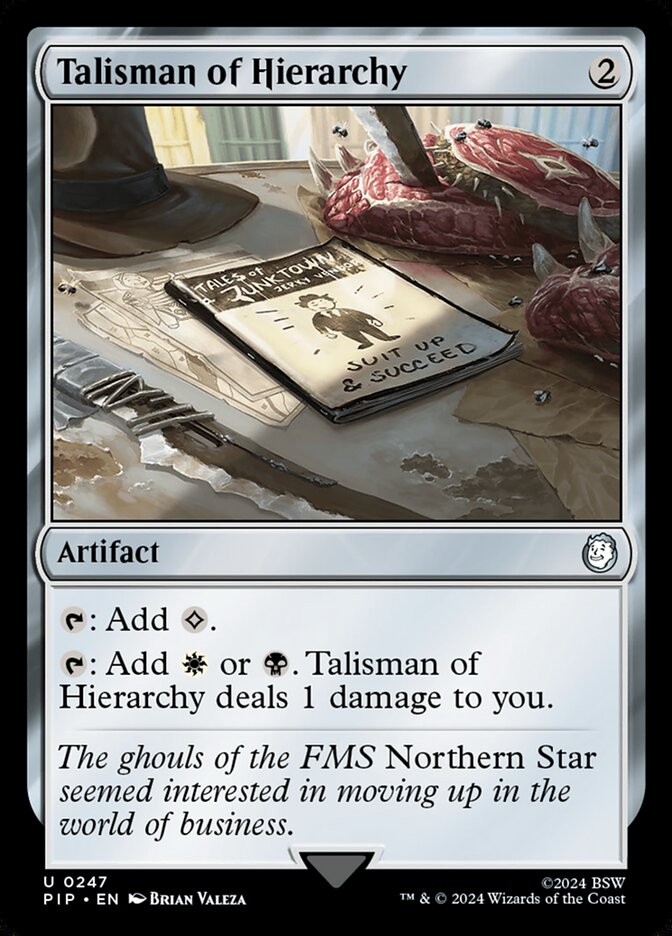MTG Card Title: Talisman of Hierarchy PIP/247