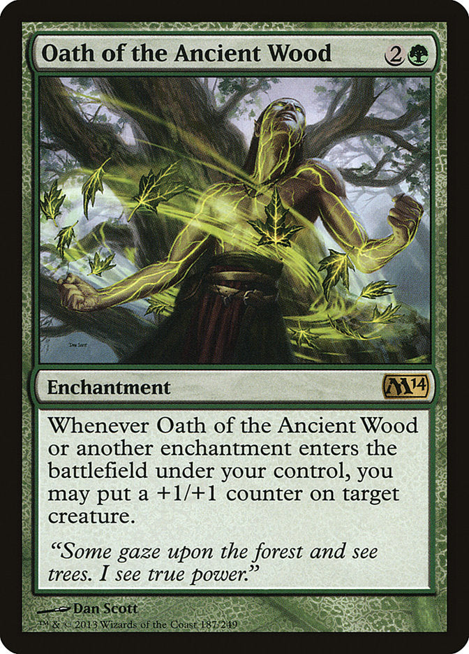 MTG Card Title: Oath of the Ancient Wood M14/187