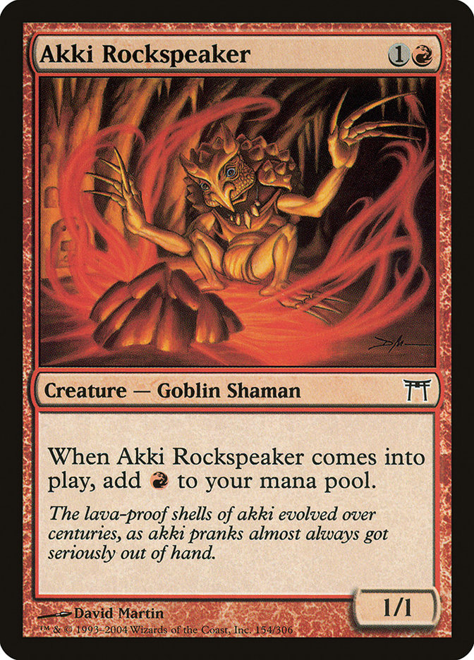 MTG Card Title: Akki Rockspeaker CHK/154