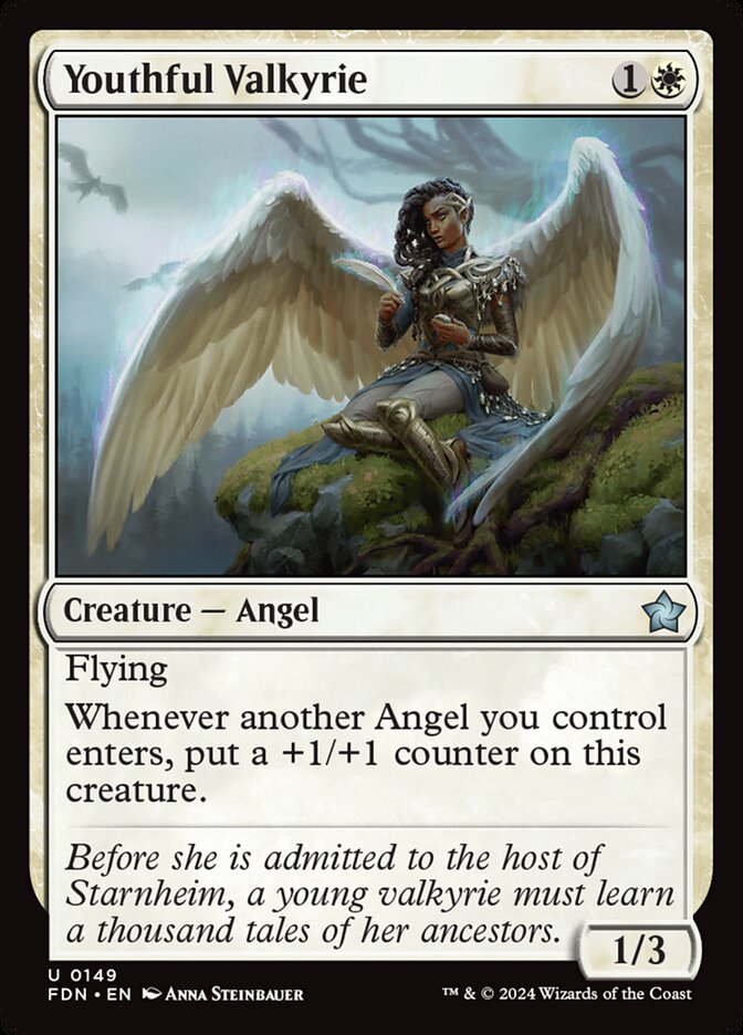 MTG Card Title: Youthful Valkyrie FDN/149