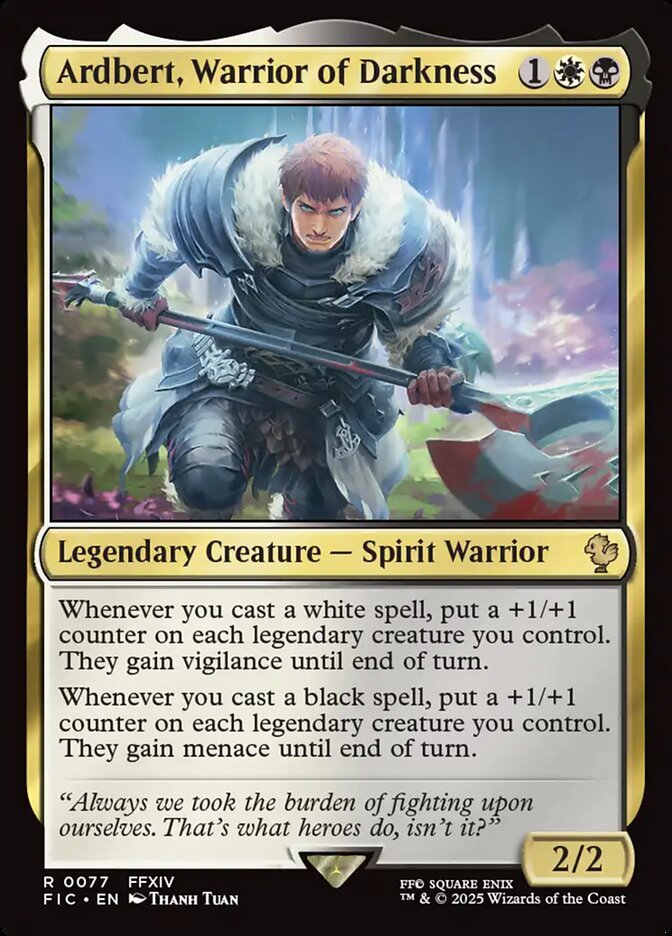 MTG Card Title: Ardbert, Warrior of Darkness FIC/77