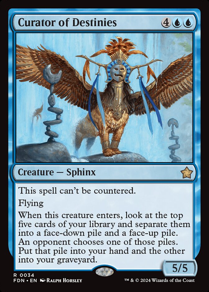 MTG Card Title: Curator of Destinies FDN/34