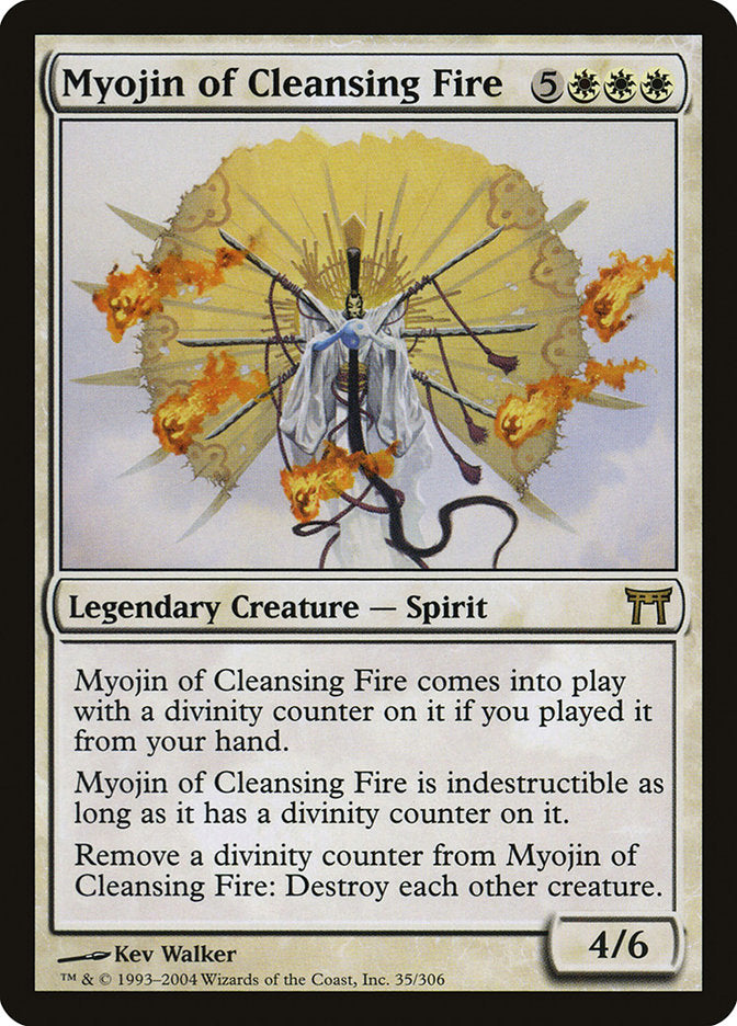 MTG Card Title: Myojin of Cleansing Fire CHK/35