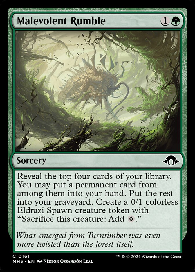 MTG Card Title: Malevolent Rumble MH3/161