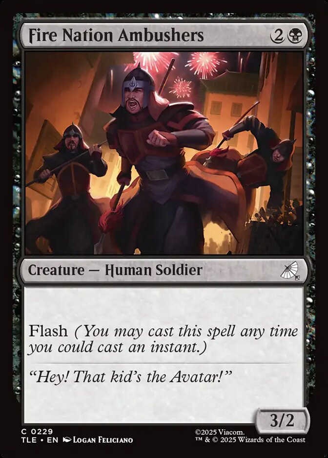 MTG Card Title: Fire Nation Ambushers TLE/229