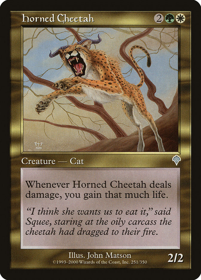 MTG Card Title: Horned Cheetah INV/251